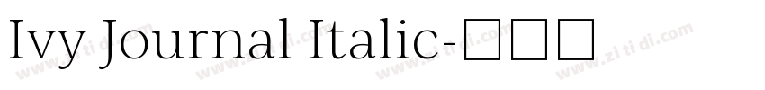 Ivy Journal Italic字体转换